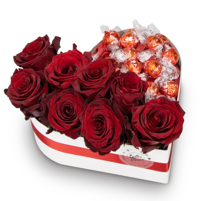 Květinový box s mléčnou čokoládou